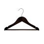 Cheap Beautiful high Quality  Wooden Hangers Premium Solid Suit Coats Pants Hangers for kids and women- Walnut Color, No slip, Thickness 12mm/0.5inch