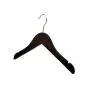 Cheap Beautiful high Quality  Wooden Hangers Premium Solid Suit Coats Hangers for kids and women- Walnut Color, No slip, Thickness 12mm/0.5inch