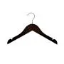 Cheap Beautiful high Quality  Wooden Hangers Premium Solid Suit Coats Hangers for kids and women- Walnut Color, No slip, Thickness 12mm/0.5inch