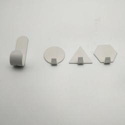 Rectangle, round, triangle, hexagon as set of 4 Multiple Shape Perforated aluminum alloy single hook load-bearing kitchen bathroom hanging clothes can be customized wholesale