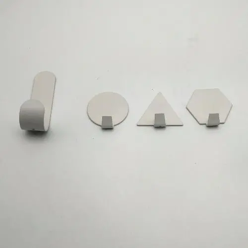 Rectangle, round, triangle, hexagon as set of 4 Multiple Shape Perforated aluminum alloy single hook load-bearing kitchen bathroom hanging clothes can be customized wholesale