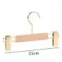 Natural Wood 1 Pack Solid Natural Wooden Pants Skirt Hangers Bottom Hanger for Slacks Trousers Jeans with 2-Adjustable Clips 25cm 10cm hook for Kids, Natural Wood 1 Pack Solid Natural Wooden Pants Skirt Hangers Bottom Hanger for Slacks Trousers Jeans with 2-Adjustable Clips 25cm 10cm hook for Kids,