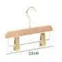Natural Wood 1 Pack Solid Natural Wooden Pants Skirt Hangers Bottom Hanger for Slacks Trousers Jeans with 2-Adjustable Clips 28cm 10cm hook for Kids, Natural Wood 1 Pack Solid Natural Wooden Pants Skirt Hangers Bottom Hanger for Slacks Trousers Jeans with 2-Adjustable Clips 28cm 10cm hook for Kids,