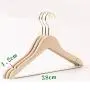 Premium Adult Solid Unfinished/Natural Wood Coat Suit Shirt Jacket Dress Hangers, Wooden Clothes Hangers- 360° Stronger Swivel Hook- Smoothly Cut Notches-3 Pack- Natural Color, 38cm,1.2cm thickness, 10cm hook