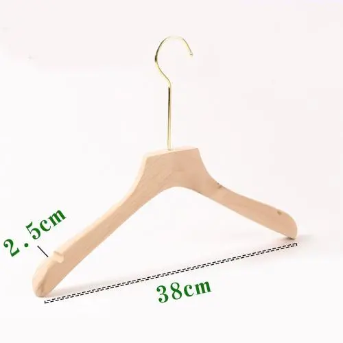 Premium Adult Solid Unfinished/Natural Wood Coat Suit Shirt Jacket Dress Hangers, Wooden Clothes Hangers- 360° Stronger Swivel Hook- Smoothly Cut Notches-1 Pack- Natural Color, 38cm,2.5cm thickness, 15cm hook Premium Adult Solid Unfinished/Natural Wood Coat Suit Shirt Jacket Dress Hangers, Wooden Clothes Hangers- 360° Stronger Swivel Hook- Smoothly Cut Notches-1 Pack- Natural Color, 38cm,2.5cm thickness, 15cm hook