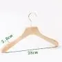Premium Adult Solid Unfinished/Natural Wood Coat Suit Shirt Jacket Dress Hangers, Wooden Clothes Hangers- 360° Stronger Swivel Hook- Smoothly Cut Notches-1 Pack- Natural Color, 38cm,3cm thickness, 10cm hook