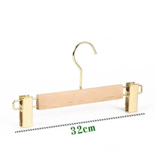 Natural Wood 1 Pack Solid Natural Wooden Pants Skirt Hangers Bottom Hanger for Slacks Trousers Jeans with 2-Adjustable Clips 32cm 10cm hook for Kids, Natural Wood 1 Pack Solid Natural Wooden Pants Skirt Hangers Bottom Hanger for Slacks Trousers Jeans with 2-Adjustable Clips 32cm 10cm hook for Kids,