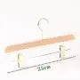 Natural Wood 1 Pack Solid Natural Wooden Pants Skirt Hangers Bottom Hanger for Slacks Trousers Jeans with 2-Adjustable Clips 35cm 10cm hook for Kids, Natural Wood 1 Pack Solid Natural Wooden Pants Skirt Hangers Bottom Hanger for Slacks Trousers Jeans with 2-Adjustable Clips 35cm 10cm hook for Kids,