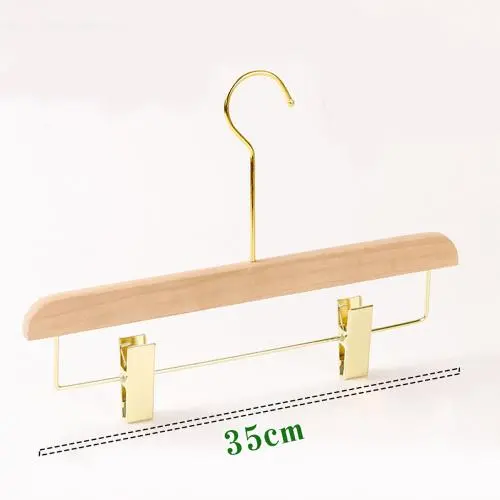 Natural Wood 1 Pack Solid Natural Wooden Pants Skirt Hangers Bottom Hanger for Slacks Trousers Jeans with 2-Adjustable Clips 35cm 15cm hook for Kids Natural Wood 1 Pack Solid Natural Wooden Pants Skirt Hangers Bottom Hanger for Slacks Trousers Jeans with 2-Adjustable Clips 35cm 15cm hook for Kids