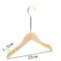 Premium Adult Solid Unfinished/Natural Wood Coat Suit Shirt Jacket Dress Hangers, Wooden Velvet Clothes Hangers- 360° Stronger Swivel Hook- Smoothly Cut Notches-1 Pack- Natural Color, 32cm,1.2cm thickness, 15cm hook
