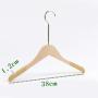 Premium Adult Solid Unfinished/Natural Wood Coat Suit Shirt Jacket Dress Hangers, Wooden Velvet Clothes Hangers- 360° Stronger Swivel Hook- Smoothly Cut Notches-1 Pack- Natural Color, 38cm,1.2cm thickness, 15cm hook