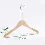 Premium Adult Solid Unfinished/Natural Wood Coat Suit Shirt Jacket Dress Hangers, Wooden Velvet Clothes Hangers- 360° Stronger Swivel Hook- Smoothly Cut Notches-1 Pack- Natural Color, 38cm,1.2cm thickness, 15cm hook