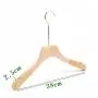 Premium Adult Solid Unfinished/Natural Wood Coat Suit Shirt Jacket Dress Hangers, Wooden Velvet Clothes Hangers- 360° Stronger Swivel Hook- Smoothly Cut Notches-1 Pack- Natural Color, 32cm,2.5cm thickness, 15cm hook
