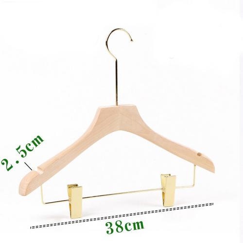 Premium Adult Solid Unfinished/Natural Wood Coat Suit Shirt Jacket Dress Hangers, Wooden Velvet Clothes Hangers- 360° Stronger Swivel Hook- Smoothly Cut Notches-1 Pack- Natural Color, 32cm,2.5cm thickness, 15cm hook