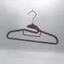 1 Pieces Colorful Non Slip Velvet Clothes Hangers 360 Degree Swivel Hook Strong and Durable Flocked Cloth Velvet Hanger,Sky Blue, with multiple chain metal hook