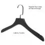 1pcs Black Wooden Suit Hangers with Precisely Cut Notches & 360 Degree Swivel Chrome Hook Natural Finish Super Sturdy and Durable Wooden Hangers for Dress Clothes Coats Jackets Pants Shirts Skirt with free of charge custimization logo