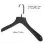 1pcs Black Wooden Suit Hangers with Precisely Cut Notches & 360 Degree Swivel Chrome Hook Natural Finish Super Sturdy and Durable Wooden Hangers for Dress Clothes Coats Jackets Pants Shirts Skirt with free of charge custimization logo