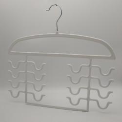 Non Slip Space Saving Hangers Organizer Plastic Multi-Layer Hanger Home Multi-Function Drying Rack Underwear Drying Rack Scarf Rack, White