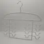 Non Slip Space Saving Hangers Organizer Plastic Multi-Layer Hanger Home Multi-Function Drying Rack Underwear Drying Rack Scarf Rack, White
