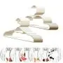 30 Pack Children Hangers with 6 Pcs Baby Closet Dividers, Heavy Duty White Plastic Hangers Set for Kids and Baby Clothes