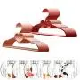 30 Pack Children Hangers with 6 Pcs Baby Closet Dividers, Heavy Duty Pink Plastic Hangers Set for Kids and Baby Clothes