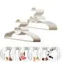 30 Pack Children Hangers with 6 Pcs Baby Closet Dividers, Heavy Duty White Plastic Hangers Set for Kids and Baby Clothes