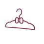 30 Pack Children Hangers with 6 Pcs Baby Closet Dividers, Heavy Duty Red Plastic Hangers Set for Kids and Baby Clothes