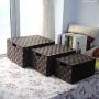 Bigger Storage Boxes Woven Basket Bin Container Tote Cube Organizer Set Stackable Storage Basket Woven Strap Shelf Organizer Built-In Carry Handles