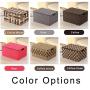 Bigger Storage Boxes Woven Basket Bin Container Tote Cube Organizer Set Stackable Storage Basket Woven Strap Shelf Organizer Built-In Carry Handles
