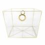 3SETS OF GOLDEN STEEL FRAMEFORK COMPLETELY CLEAR INVISIBLE STORAGE BINS / TAPERED TOTES 3SETS OF GOLDEN STEEL FRAMEFORK COMPLETELY CLEAR INVISIBLE STORAGE BINS / TAPERED TOTES