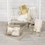 3SETS OF GOLDEN STEEL FRAMEFORK COMPLETELY CLEAR INVISIBLE STORAGE BINS / TAPERED TOTES 3SETS OF GOLDEN STEEL FRAMEFORK COMPLETELY CLEAR INVISIBLE STORAGE BINS / TAPERED TOTES