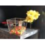3SETS OF GOLDEN STEEL FRAMEFORK COMPLETELY CLEAR INVISIBLE STORAGE BINS / TAPERED TOTES 3SETS OF GOLDEN STEEL FRAMEFORK COMPLETELY CLEAR INVISIBLE STORAGE BINS / TAPERED TOTES