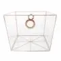 3 SETS OF ROSE GOLD STEEL FRAMEFORK COMPLETELY CLEAR INVISIBLE STORAGE BINS / TAPERED TOTES