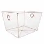 3 SETS OF ROSE GOLD STEEL FRAMEFORK COMPLETELY CLEAR INVISIBLE STORAGE BINS / TAPERED TOTES