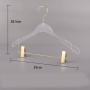 10mm thickness Round Top Clear Acrylic Skirt Pant Hangers with bar and Clips for women, Stylish Clothes Hanger with Gold Hooks - Coat Hanger for Dress, Suit - Closet Organizer Adult Hangers - Cloth Hangers