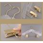 10mm thickness Round Top Clear Acrylic Skirt Pant Hangers with bar and Clips for women, Stylish Clothes Hanger with Gold Hooks - Coat Hanger for Dress, Suit - Closet Organizer Adult Hangers - Cloth Hangers