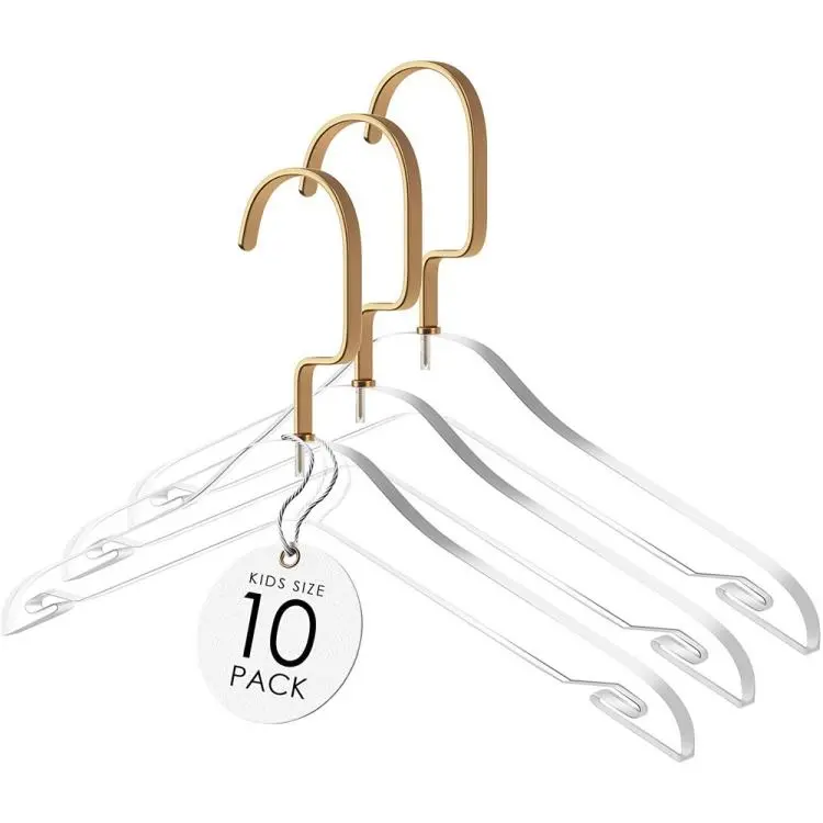 Acrylic Hanger For Kids, Modern Children's Clothes Hanger With Gold  Hook,Silver Hook,Black Hook