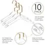 10pks Acrylic Hanger For Kids | Modern Children’s Clothes Hanger With Gold Hook,Silver Hook,Black Hook | High End Infant Toddler Closest Organizer Space Saving Hangers For Shirts, Jackets, Sweaters, Tops & More