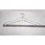 Designstyles 43cm length Clear Acrylic Clothes Hangers with Acrylic Bar- 1 Pk Stylish and Heavy Duty 14mm Thick Premium Quality Closet Clothing Organizer with Gold Chrome Plated Steel Hooks 