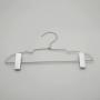 12inch Silver Aluminum Laundry Wire Clothes Shirt Coat Suit Hangers with Notches and Removable Clips