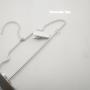 12inch Silver Aluminum Laundry Wire Clothes Shirt Coat Suit Hangers with Notches and Removable Clips