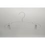 15inch Silver Aluminum Laundry Wire Clothes Shirt Coat Suit Hangers with Notches and Removable Clips