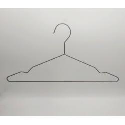 titanium color Metal Hangers Strong Wire Stainless Steel Hangers with Clothes Pins, Magic Hanger, Save Space for Wardrobe - 3mm Diameter 17.7 Inch