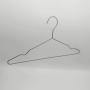 titanium color Metal Hangers Strong Wire Stainless Steel Hangers with Clothes Pins, Magic Hanger, Save Space for Wardrobe - 3mm Diameter 17.7 Inch