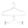 NEW EXCLUSIVE INNOVATION Clear Plastic Hanger Combo: COMPLETELY CLEAR, Space Saving, INVISIBLE HANGERS, Ultra-Thin ACRYLIC HANGERS, CHROME Hooks, Set of 10