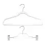 NEW EXCLUSIVE INNOVATION Clear Plastic Hanger Combo: COMPLETELY CLEAR, Space Saving, INVISIBLE HANGERS, Ultra-Thin ACRYLIC HANGERS, CHROME Hooks, Set of 10