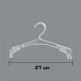 Clear Junior Top, Small 11 inch Space Saving Teen Notches Hook (Set of 100) Plastic Kids Hanger