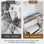 2 Pcs Wardrobe Clothes Organizer with Support Board- Foldable Mesh Closet Storage Large 7 Grids Divider Drawer Organizers Washable Compartment Storage Box for Jeans T-shirt Pants Legging (M-7Grids)