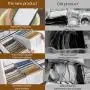 2 Pcs Wardrobe Clothes Organizer with Support Board- Foldable Mesh Closet Storage Large 7 Grids Divider Drawer Organizers Washable Compartment Storage Box for Jeans T-shirt Pants Legging (M-7Grids) 2 Pcs Wardrobe Clothes Organizer with Support Board- Foldable Mesh Closet Storage Large 7 Grids Divider Drawer Organizers Washable Compartment Storage Box for Jeans T-shirt Pants Legging (M-7Grids)
