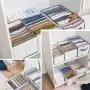2 Pcs Wardrobe Clothes Organizer with Support Board- Foldable Mesh Closet Storage Large 7 Grids Divider Drawer Organizers Washable Compartment Storage Box for Jeans T-shirt Pants Legging (M-7Grids) 2 Pcs Wardrobe Clothes Organizer with Support Board- Foldable Mesh Closet Storage Large 7 Grids Divider Drawer Organizers Washable Compartment Storage Box for Jeans T-shirt Pants Legging (M-7Grids)